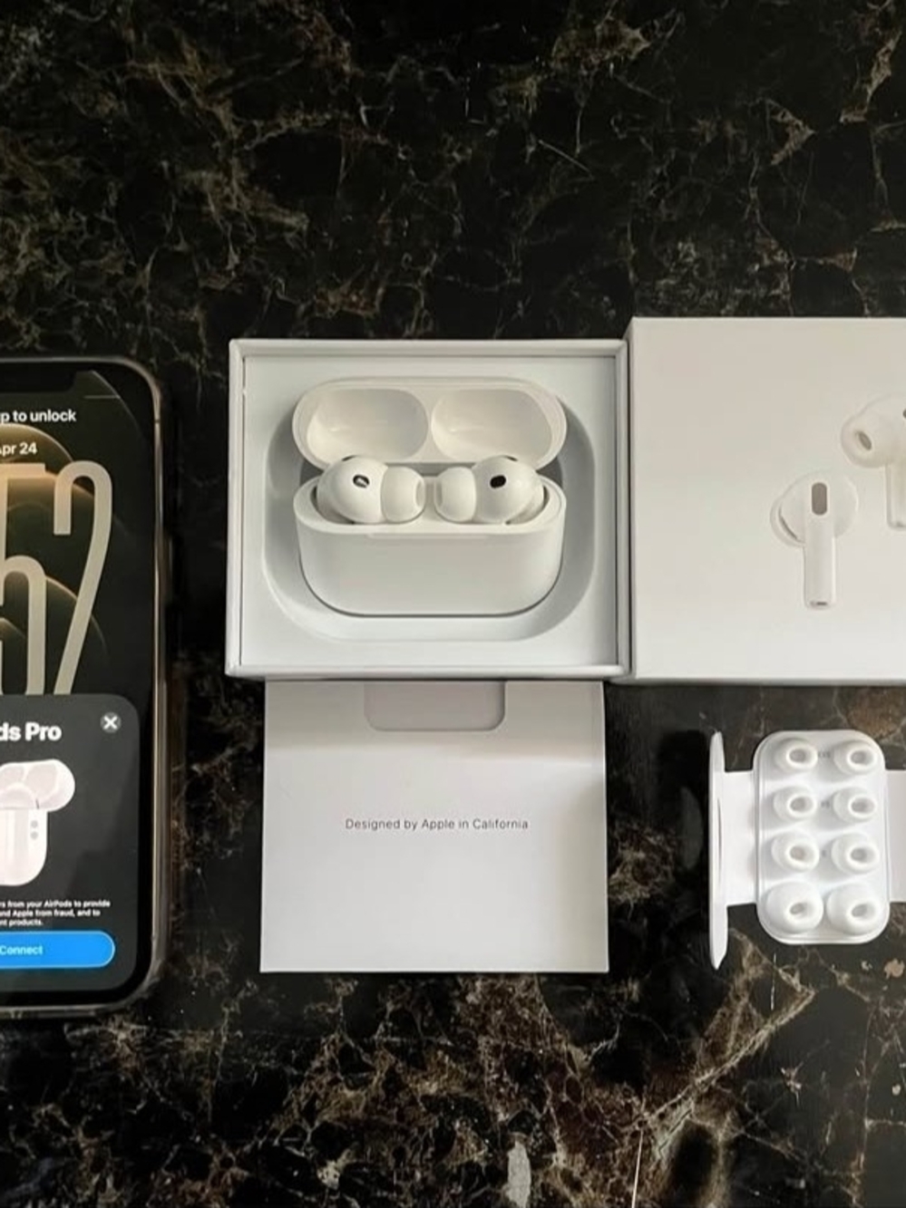 Apple Airpods Pro Gen 2 Wireless Earbuds with Charging Case and Silicone Tips